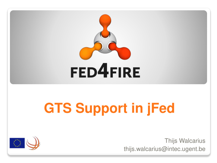 gts support in jfed