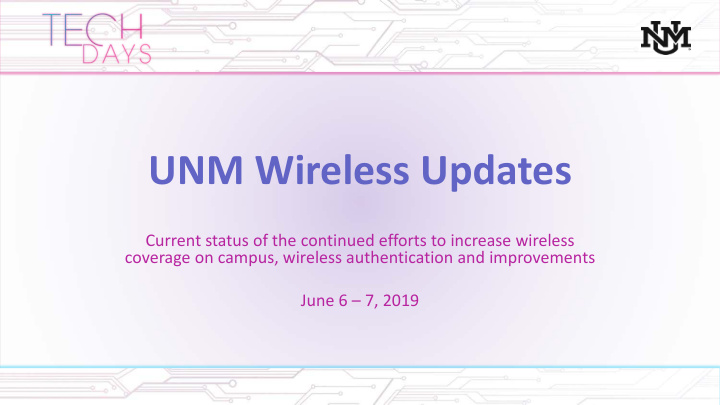 unm wireless updates