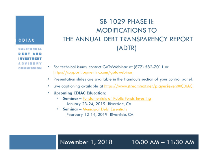 sb 1029 phase ii modifications to the annual debt