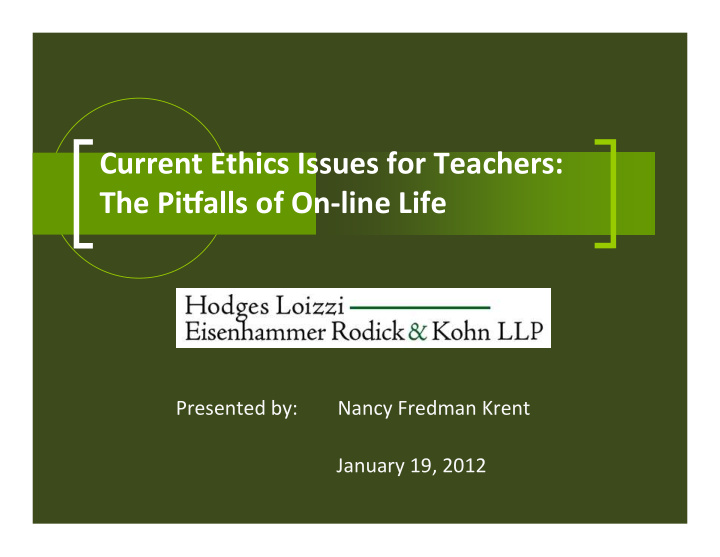 current ethics issues for teachers the pi4alls of on line