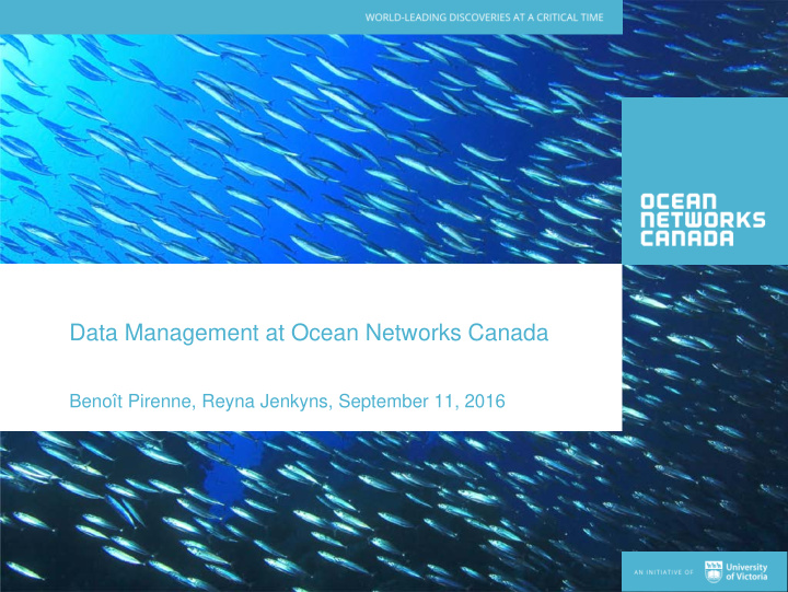 data management at ocean networks canada