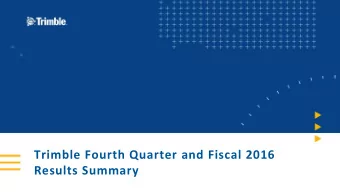 Results Summary  Forward-looking statements  Certain statements made in this presentation and any