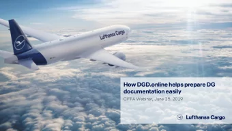 How DGD.online helps prepare DG  documentation easily  CIFFA Webinar, June 25, 2019 DGD.online