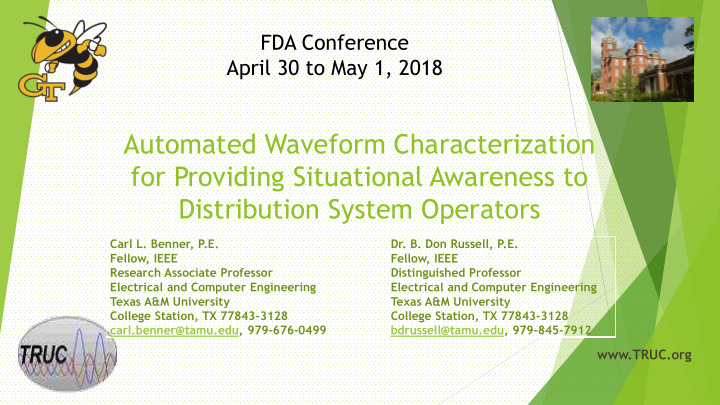 automated waveform characterization for providing