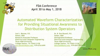 Automated Waveform Characterization  for Providing Situational Awareness to  Distribution System