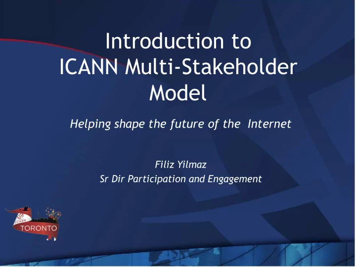 introduction to icann multi stakeholder model