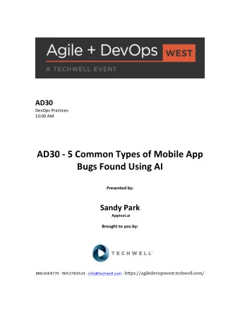 AD30  -  5  Common  Types  of  Mobile  App    Bugs  Found  Using