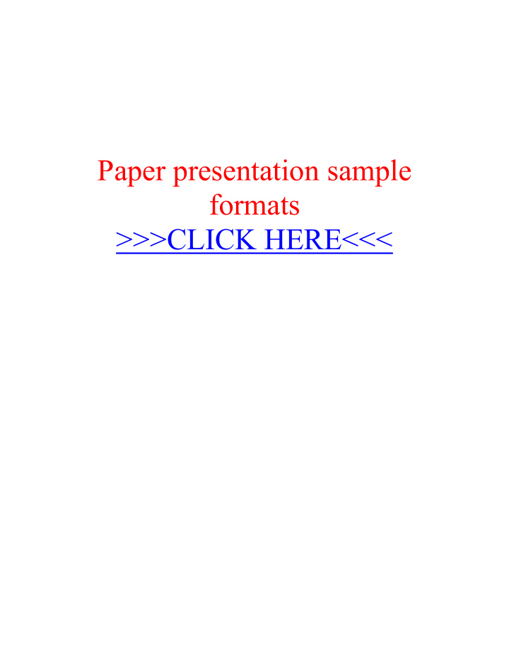 paper presentation sample