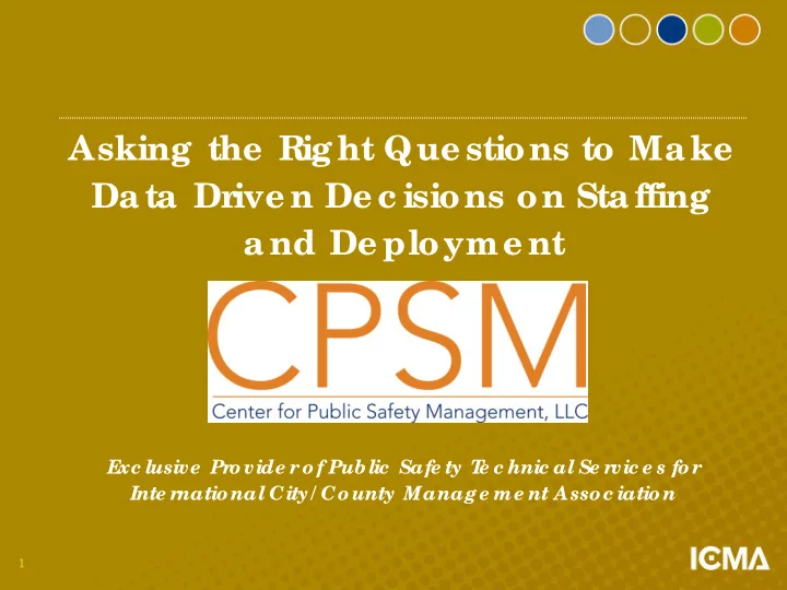 asking the right que stions to make data dr ive n de c