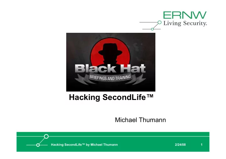 hacking secondlife