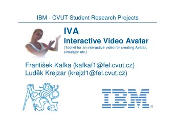 IVA  Interactive Video Avatar  (Toolkit for an interactive video for creating Avatar,  simulator
