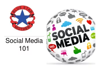 Social Media  101  What is Social  Media?  Takes down barriers  Brings people together