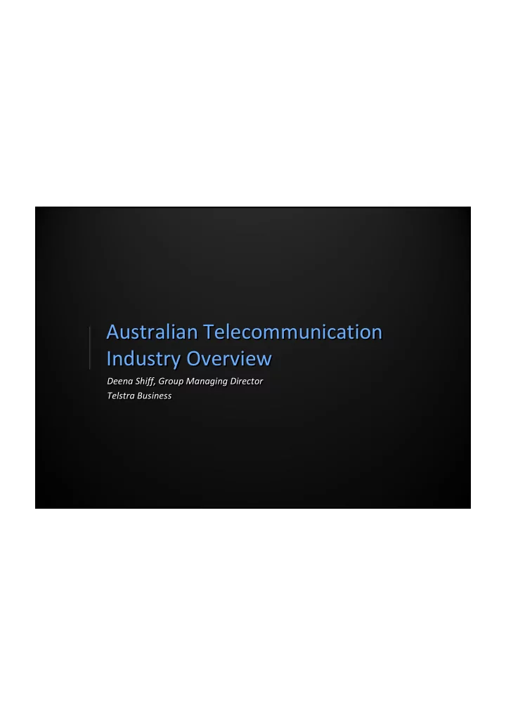 australian telecommunication australian telecommunication
