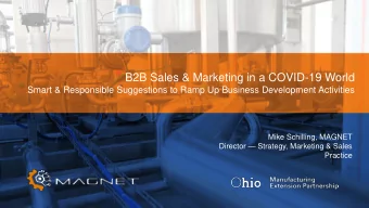 B2B Sales &amp; Marketing in a COVID-19 World  Smart &amp; Responsible Suggestions to Ramp Up