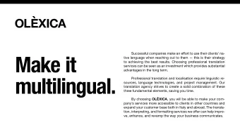 Make it Successful companies make an efgort to use their clients na -  tive language when