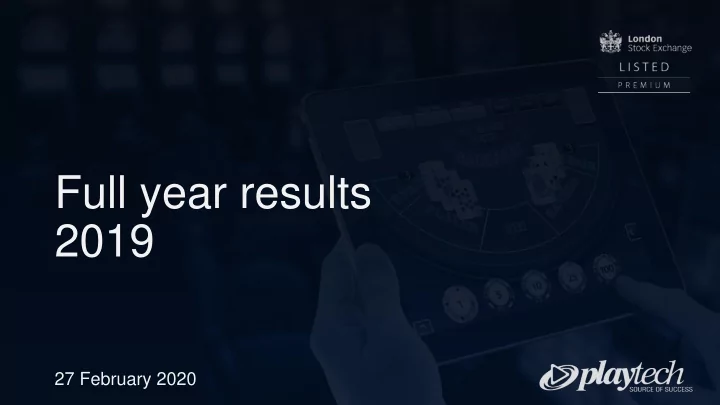 full year results
