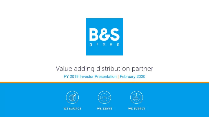 fy 2019 investor presentation february 2020
