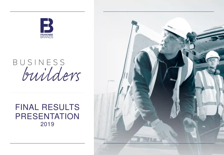 final results presentation