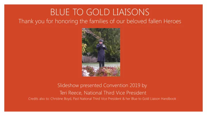 blue to gold liaisons