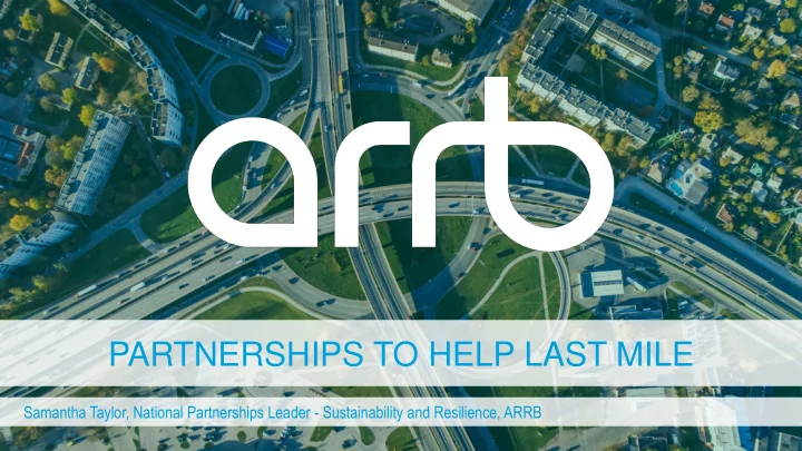 partnerships to help last mile