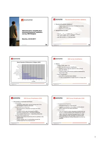 1  Standardization through XBRL  Why XBRL?  XBRL = open standard for electronic exchange of