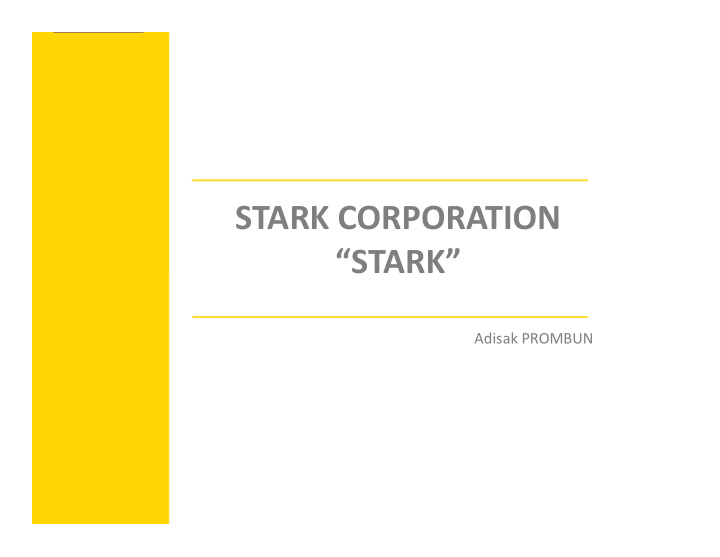 stark corporation stark