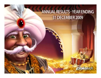 Introduction: Roger Withers , Chairman   Financial Review: Shuki Barak , CFO