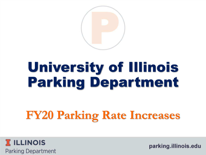 university of illinois parking department