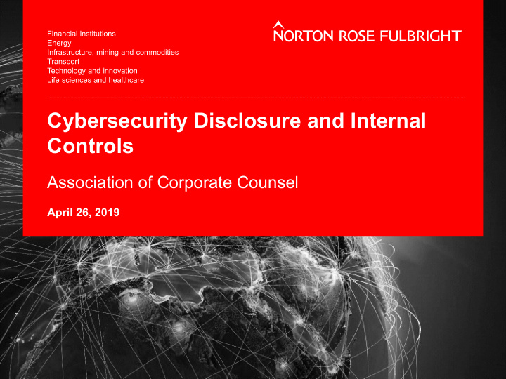 cybersecurity disclosure and internal controls