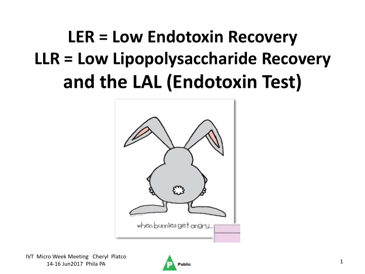 and the lal endotoxin test