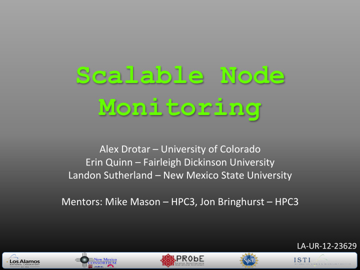 scalable node monitoring