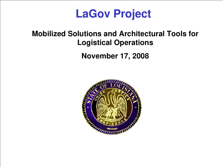 lagov project