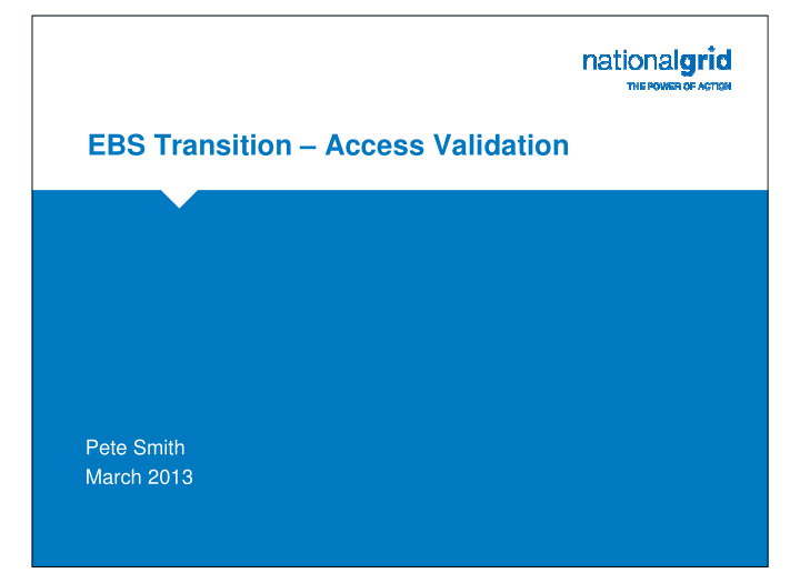 ebs transition access validation