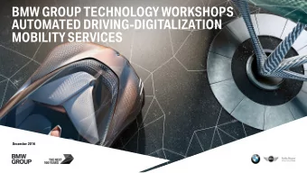 MOBILITY SERVICES  December 2016  DISCLAIMER. This document contains forward- looking statements