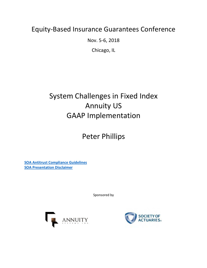 system challenges in fixed index annuity us gaap