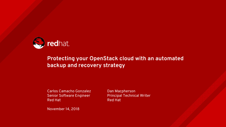 protecting your openstack cloud with an automated backup