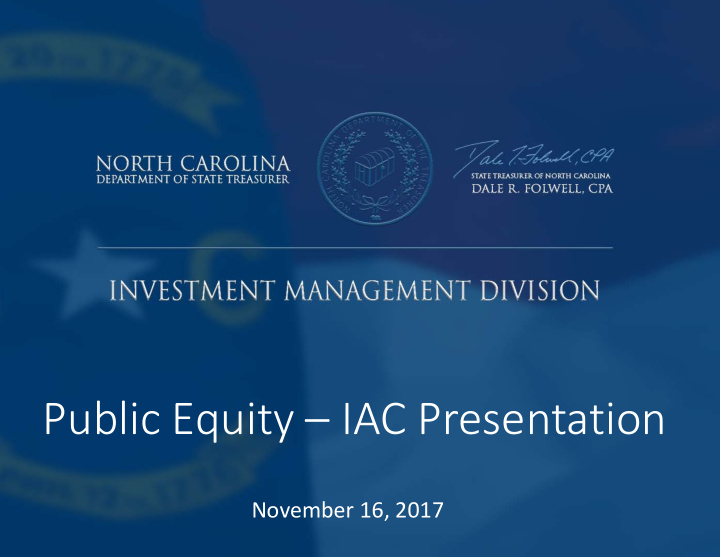 public equity iac presentation