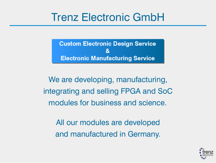 trenz electronic gmbh