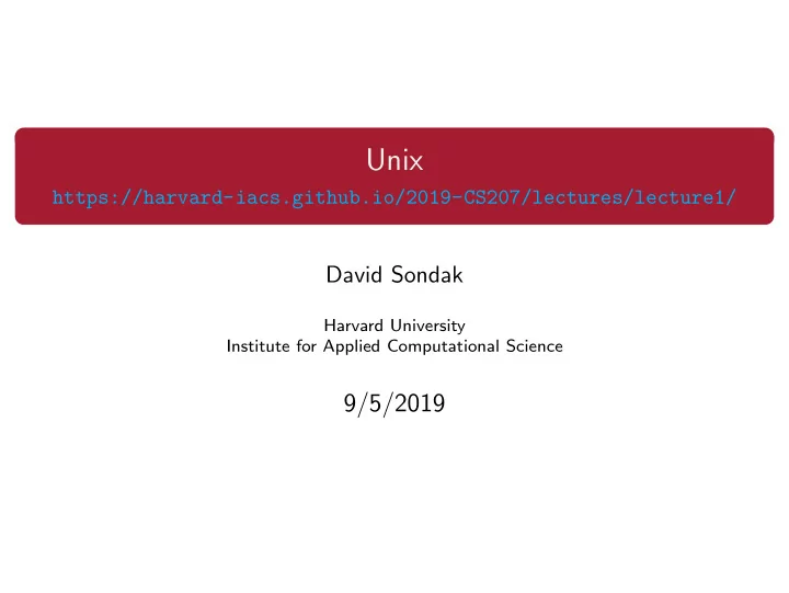 unix