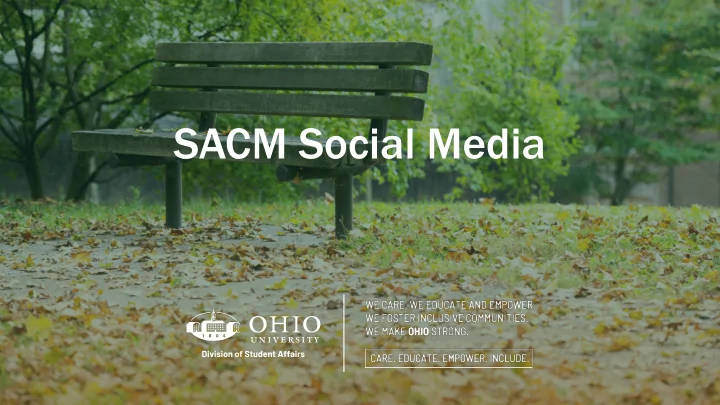 sacm social media agenda