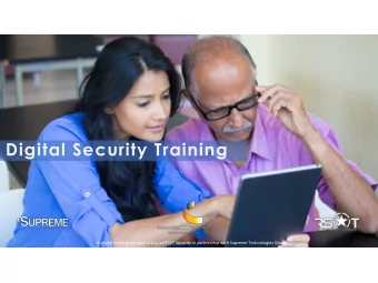 Digital Security Training  A digital training brought to you by RSAT Security in partnership with