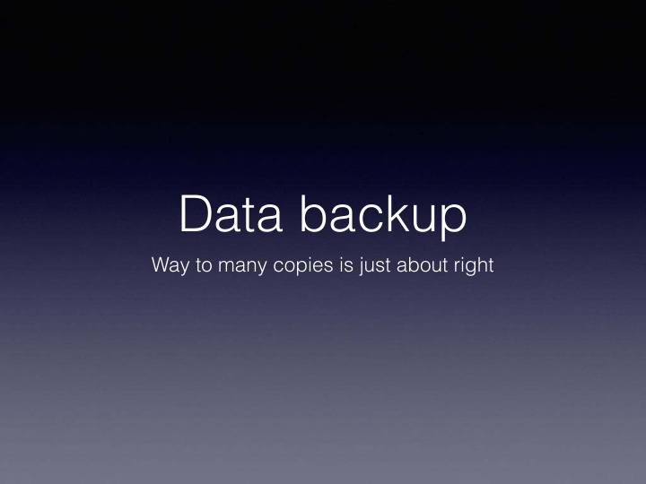 data backup