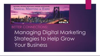 Managing Digital Marketing  Strategies to Help Grow  Your Business  LaunchHawk Marketing, LLC  Jim