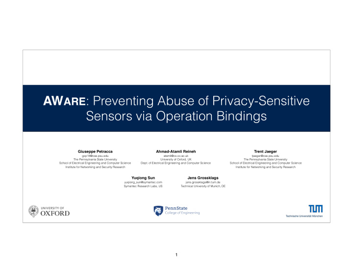 aw are preventing abuse of privacy sensitive sensors via