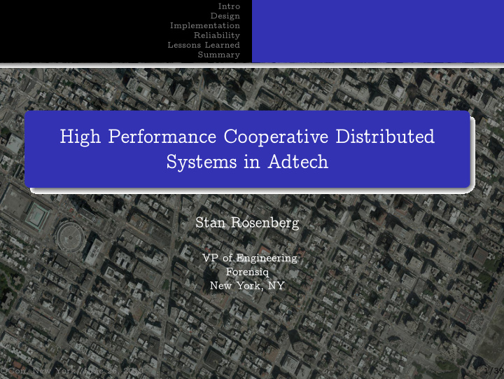 high performance cooperative distributed systems in adtech