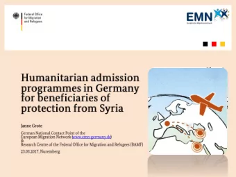 Total number of persons admitted via different humanitarian  admission programmes and schemes