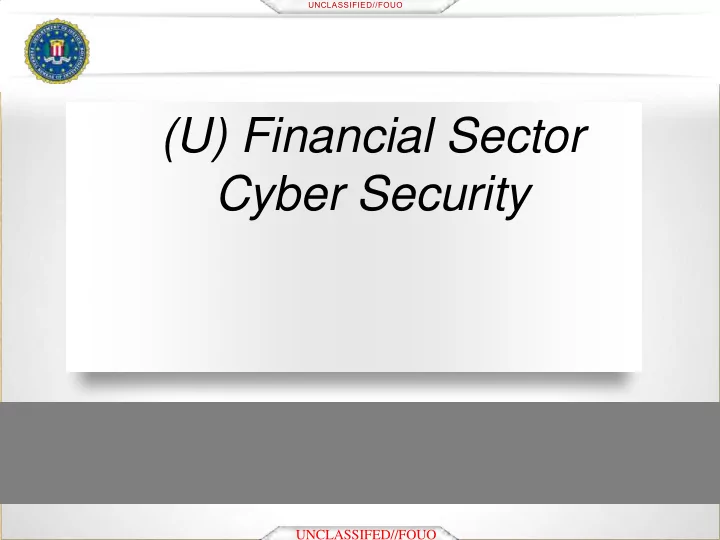 u financial sector