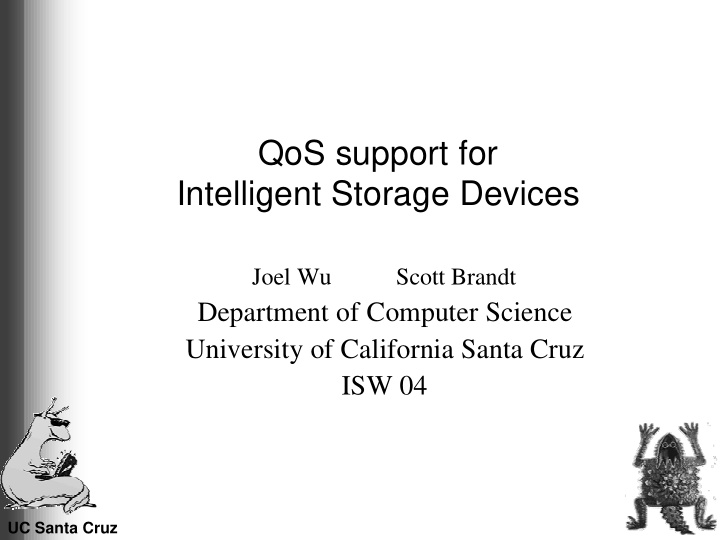 qos support for intelligent storage devices