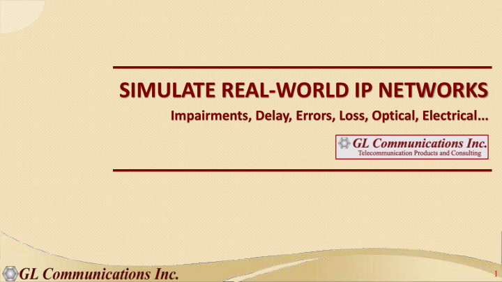 simulate real world ip networks