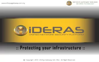 :: Protecting your infrastructure ::  Who We Are..  iDeras Features  Benefits  Q&amp;A Infosys